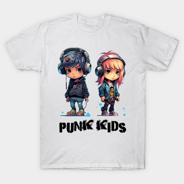 Punk kids T-Shirt by RosaliArt